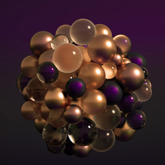 Abstract metal background. 3d illustration, 3d rendering.