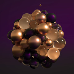 Abstract metal background. 3d illustration, 3d rendering.