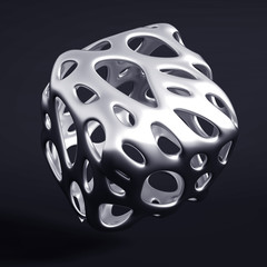 Abstract metal background. 3d illustration, 3d rendering.