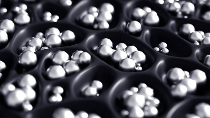 Abstract metal background. 3d illustration, 3d rendering.