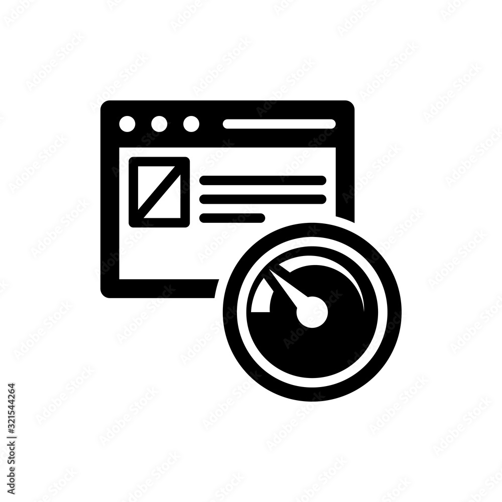 Poster website speed vector icon style illustration data science eps