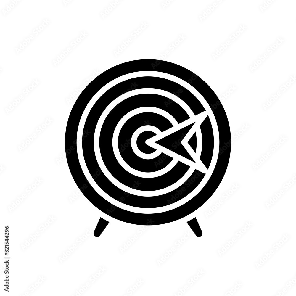 Poster target vector icon style illustration data science eps