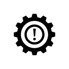 Dashboard Warning Vector Icon style illustration Data Science EPS