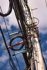 Trellis with electric cables 5
