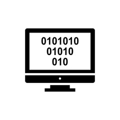 Binary Analysis Vector Icon style illustration Data Science EPS