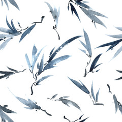 Watercolor leaves pattern