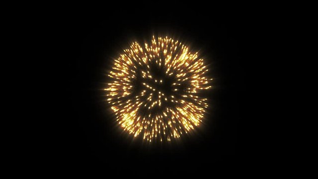 Pack Of Beautiful Fireworks Explosion/ 4k animation of a fireworks holidays background with shining rays and fire particles