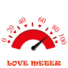 Love meter, Valentine's Day card design element.