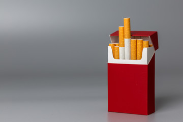 Cigarette in pack is addictive to be cancer.smoking reduction campaign in World No Tobacco Day.