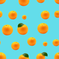 Seamless pattern of orange.Patterns or falling.Repeat object design for gift wrap or wallpaper concept.