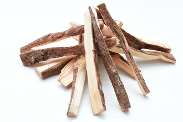 Dry firewood from the mountains for campfire