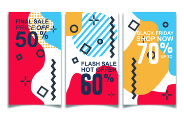 Modern abstract Sale Banners Design. Discount Banner Promotion Template. Dynamic modern fluid mobile for sale banners. Sale banner template design, Super sale special offer.