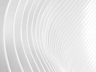 Fotobehang Fondo abstracto de lineas formando una onda. Papel geométrico blanco mínimalista. Textura Blanca para fondo. © Andrs