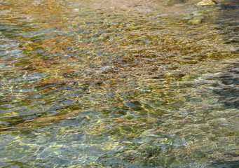 Sea water reflection.