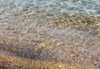 Clear sea shallow water.