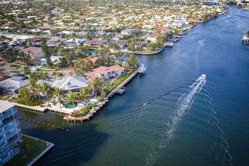 Aerial Landscape of Lighthouse Point Florida
