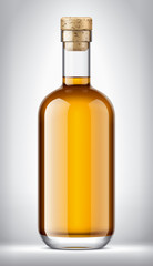 Glass bottle on Background. Cork version. 