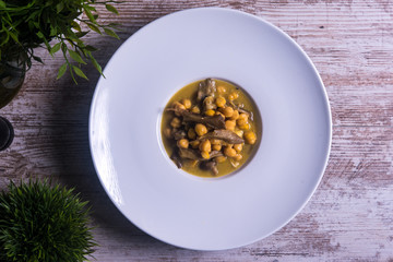 Garbanzos con setas
