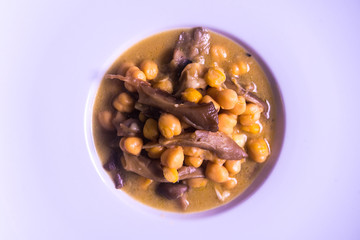 Garbanzos con setas