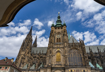 Fototapeta premium Saint Vitus Cathedral Prague in Czech Republic.