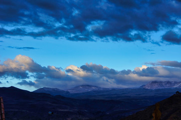 Panoramic view of the beautiful Andes - Peru, South America