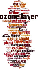 Obraz premium Ozone layer word cloud