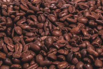 lots of roasted coffee beans in a heap