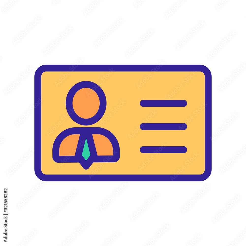 Poster man document icon vector. thin line sign. isolated contour symbol illustration