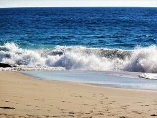 Pacific Ocean sand and waves