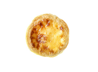 egg tart isolated  on white background.