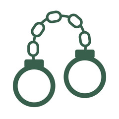 handscufs metal accessory isolated icon