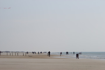 wide sandy beach of danish North sea coast