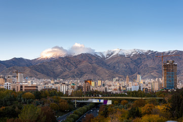 some buildings in downtown tehran