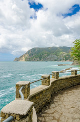 Fototapeta premium Fragment of Monterosso - Vernazza trail in Italy.