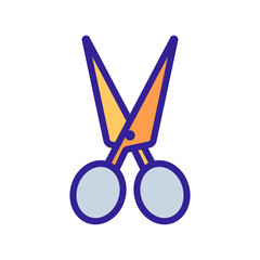 Scissors icon vector. Thin line sign. Isolated contour symbol illustration