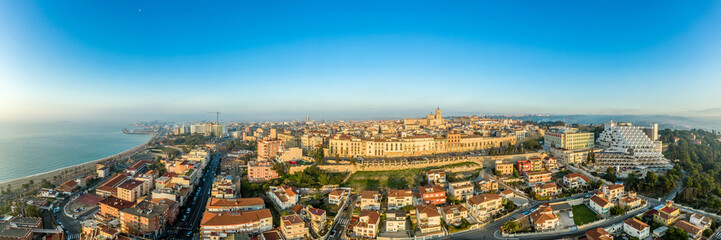 Obraz premium Aerial morning view of the historic center of Tarragona Spain