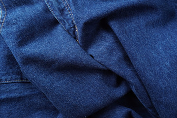 Naklejka premium Jeans background. Denim jeans texture. Blue denim pattern.