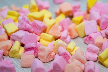 Marshmallows hearts