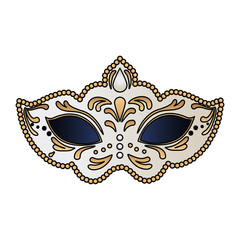 elegant mask fantasy isolated icon vector illustration design