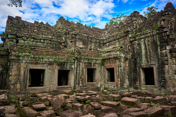Preah Khan Angkor wat temple ruins siem reap cambodia asia