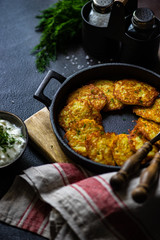 Traditional ukrainian dish deruny