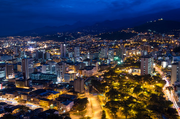 Santiago de Cali, Valle del Cauca, Colombia. March 22, 2013: Panoramic of the City Cali. 