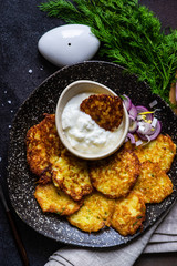 Traditional ukrainian dish deruny