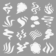 SMOKE STEAM ICONS VECTOR SET