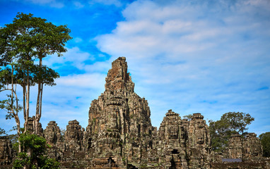 Fototapeta premium Bayon Angkor wat temple ruins siem reap cambodia asia