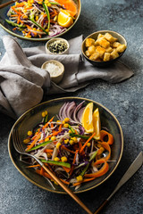 Healthy food concept with organic vegetables