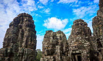 Fototapeta premium Bayon Angkor wat temple ruins siem reap cambodia asia