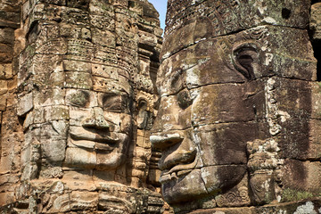 Fototapeta premium Bayon Angkor wat temple ruins siem reap cambodia asia