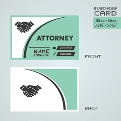 Design of attorney business card