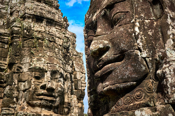 Bayon Angkor wat temple ruins siem reap cambodia asia